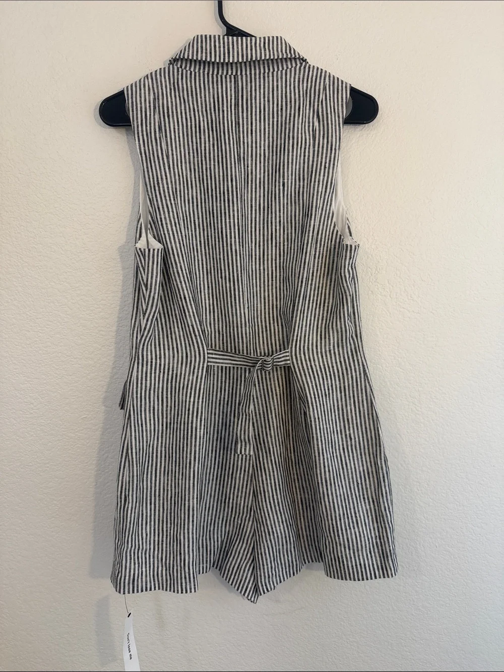 Reformation Leila Linen Romper in Vineyard
